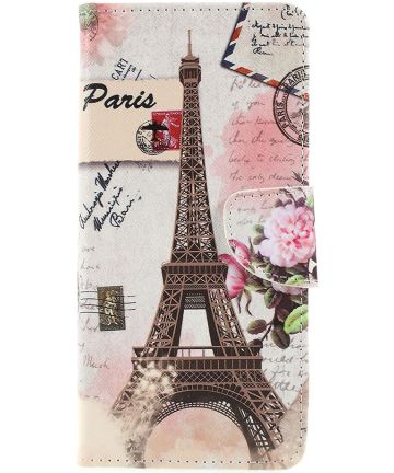 Sony Xperia 1 Portemonnee Hoesje met Eiffel Toren Print Hoesjes