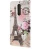 Sony Xperia 1 Portemonnee Hoesje met Eiffel Toren Print