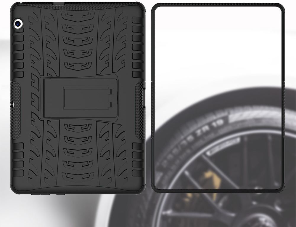 Huawei MediaPad T3 (10) Robuuste Hybride Hoesje Zwart afbeelding 3