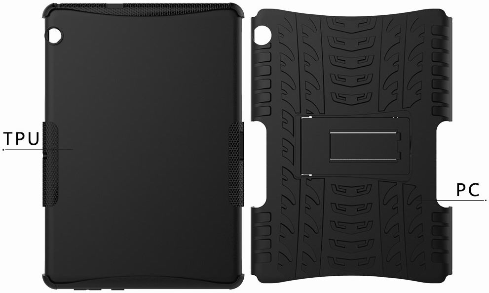 Huawei MediaPad T3 (10) Robuuste Hybride Hoesje Zwart afbeelding 5