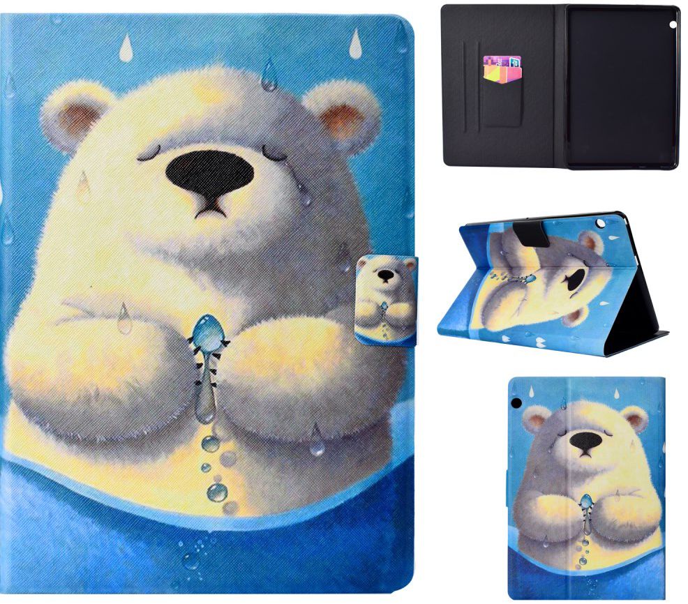Huawei MediaPad T3 (10) Portemonnee Hoes met Ijsbeer Print afbeelding 1