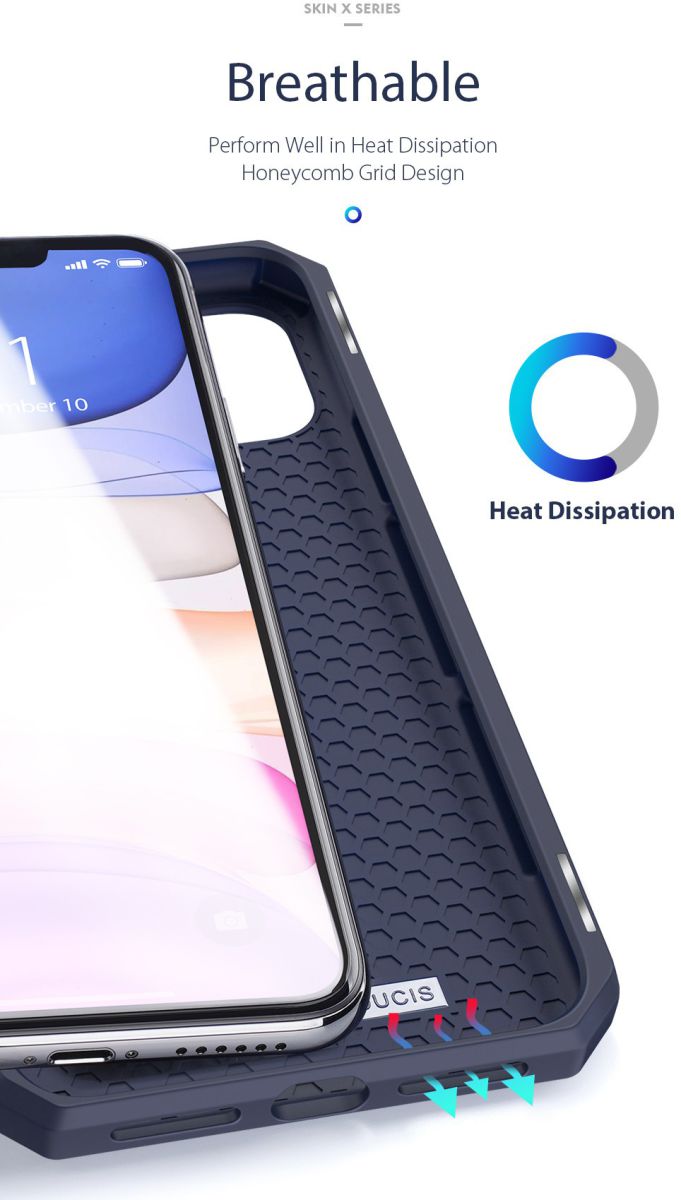 Dux Ducis Skin X Series Apple iPhone 11 Hoesje Blauw afbeelding 5