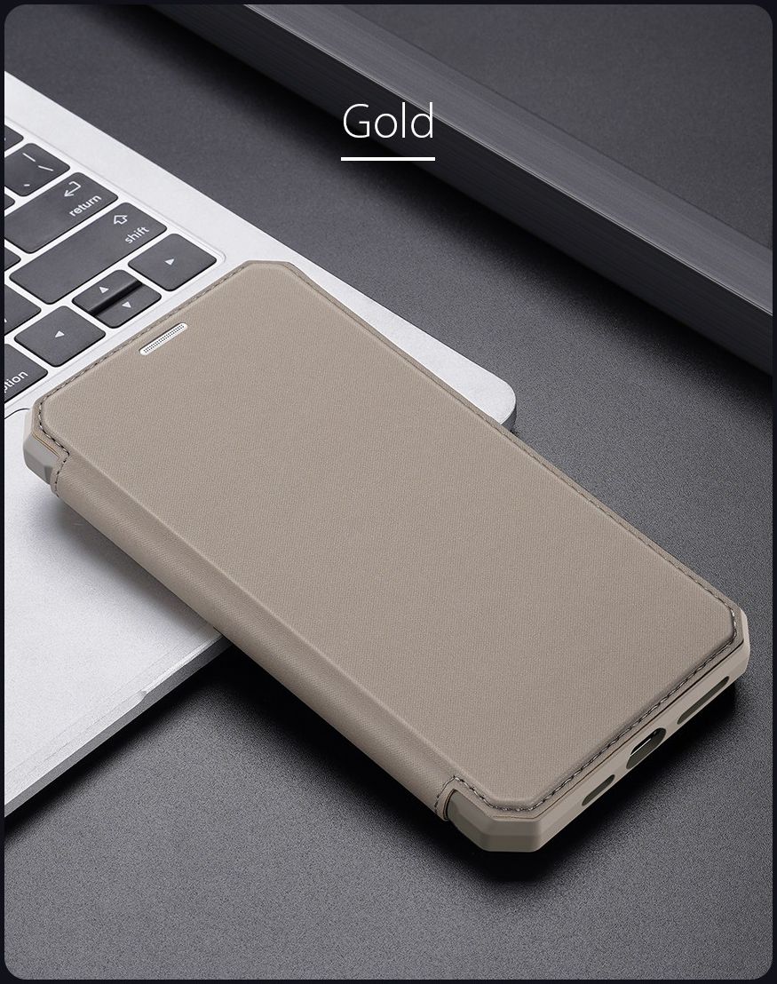 Dux Ducis Skin X Series Apple iPhone 11 Pro Max Flip Hoesje Goud afbeelding 8