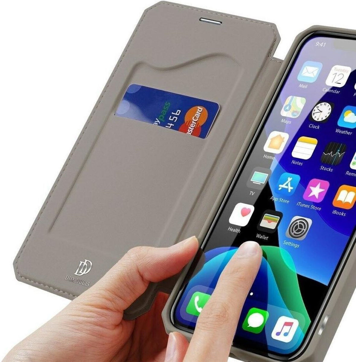 Dux Ducis Skin X Series Apple iPhone 11 Pro Max Flip Hoesje Goud afbeelding 4