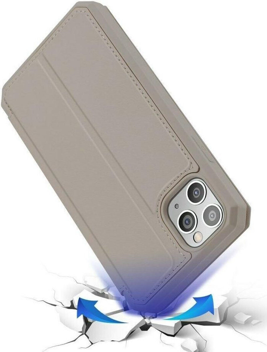 Dux Ducis Skin X Series Apple iPhone 11 Pro Max Flip Hoesje Goud afbeelding 5