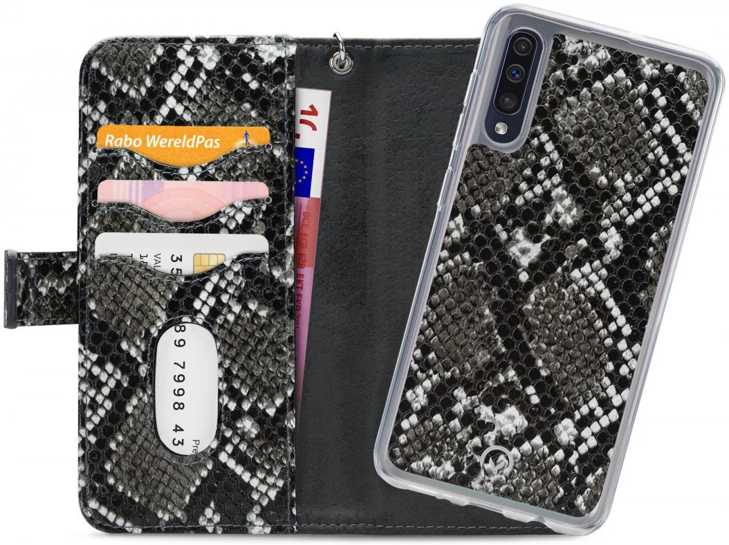 Mobilize Gelly Wallet Zipper Samsung A50 / A30s Hoesje Black Snake afbeelding 1