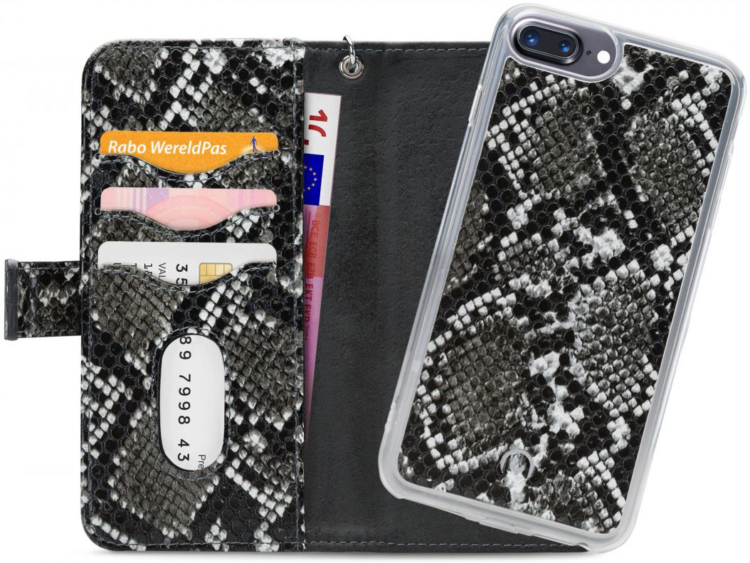 Mobilize Gelly Wallet Zipper iPhone 8 Plus/ 7 Plus Hoesje Black Snake afbeelding 1
