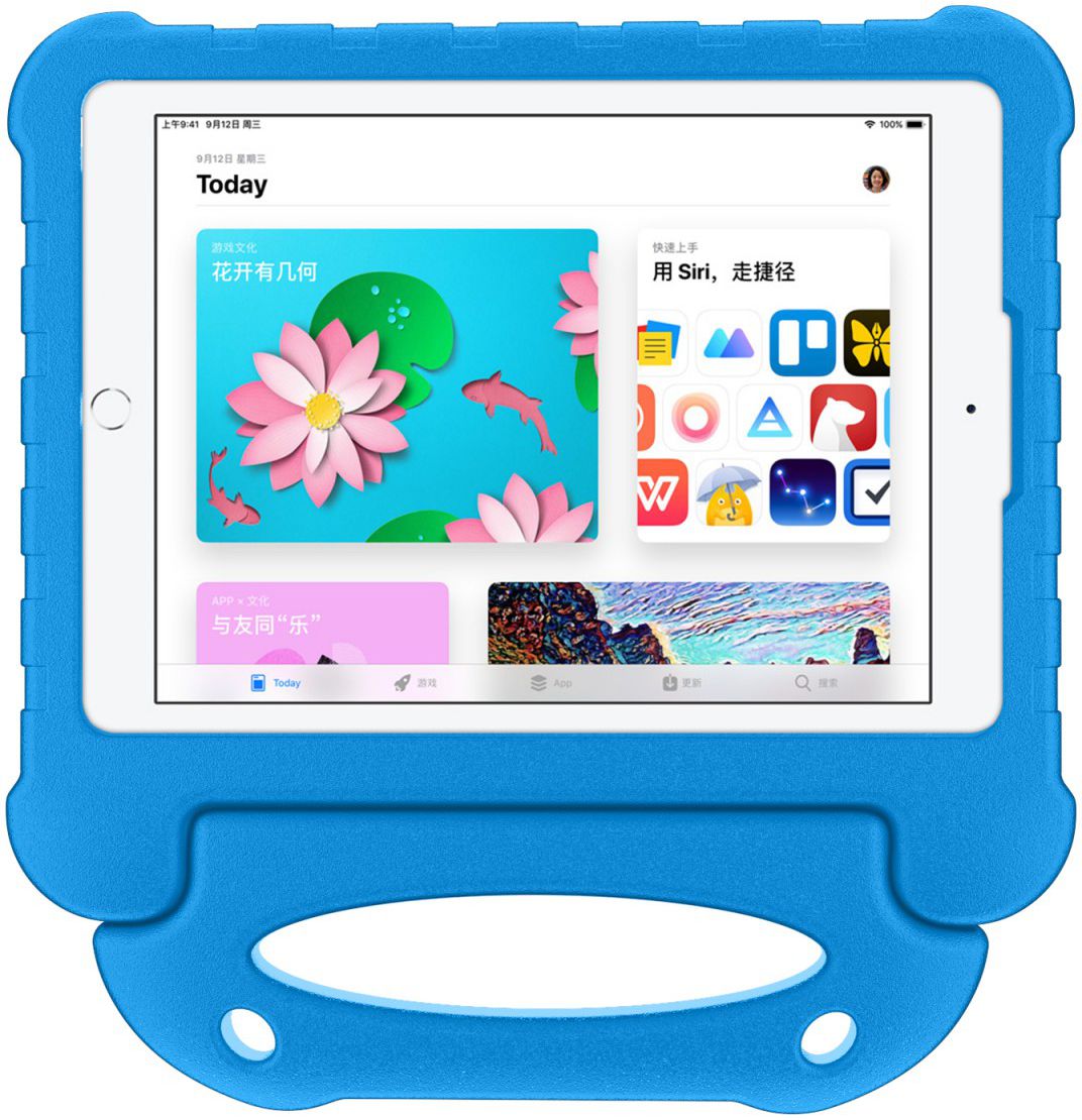 Apple iPad 2017 / 2018 / Air / Air 2 Kindvriendelijke Tablethoes Blauw afbeelding 1