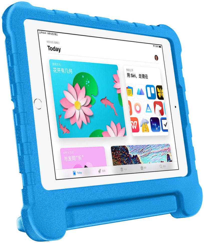 Apple iPad 2017 / 2018 / Air / Air 2 Kindvriendelijke Tablethoes Blauw afbeelding 3