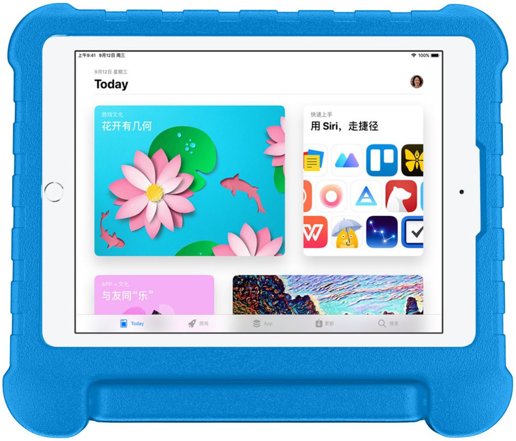 Apple iPad 2017 / 2018 / Air / Air 2 Kindvriendelijke Tablethoes Blauw afbeelding 4