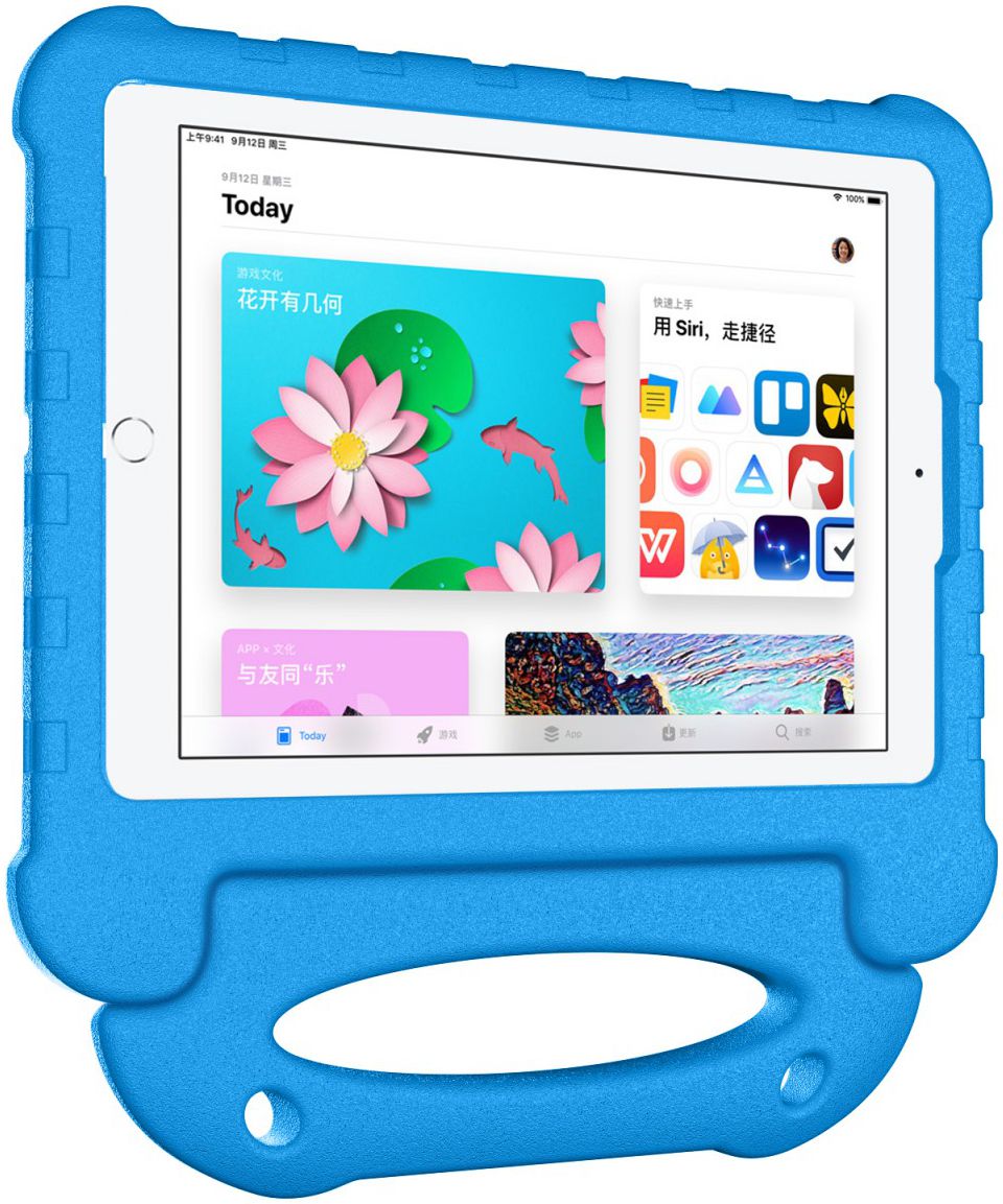 Apple iPad 2017 / 2018 / Air / Air 2 Kindvriendelijke Tablethoes Blauw afbeelding 6