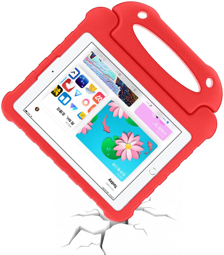Apple iPad 2017 / 2018 / Air / Air 2 Kindvriendelijk Tablethoes Rood afbeelding 6