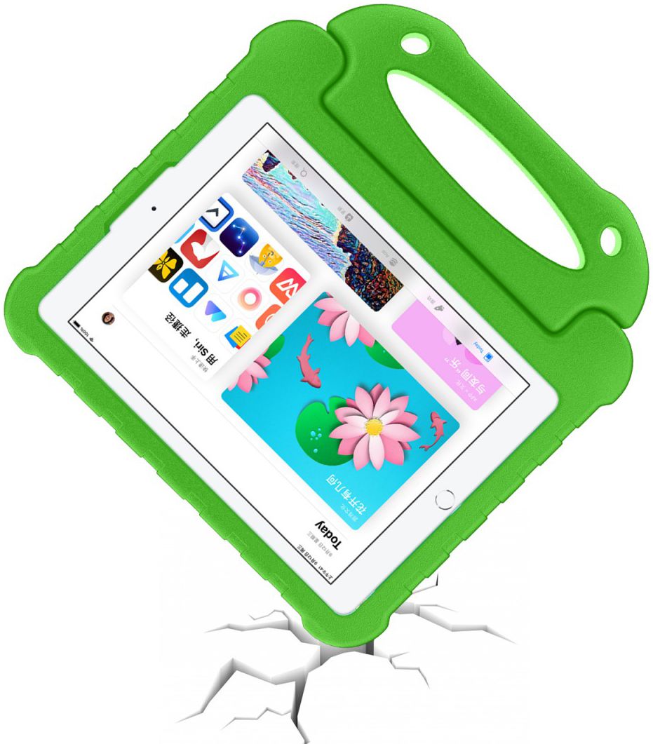 Apple iPad 2017 / 2018 / Air / Air 2 Kindvriendelijk Tablethoes Groen afbeelding 6