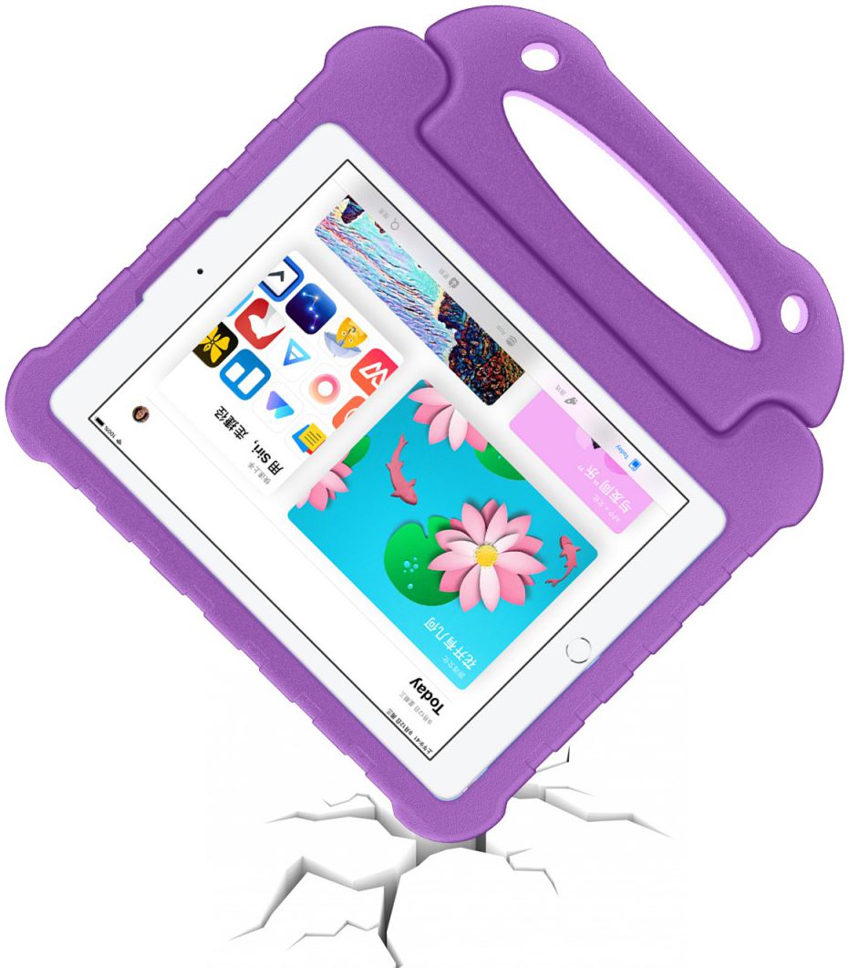 Apple iPad 2017 / 2018 / Air / Air 2 Kindvriendelijk Tablethoes Paars afbeelding 6