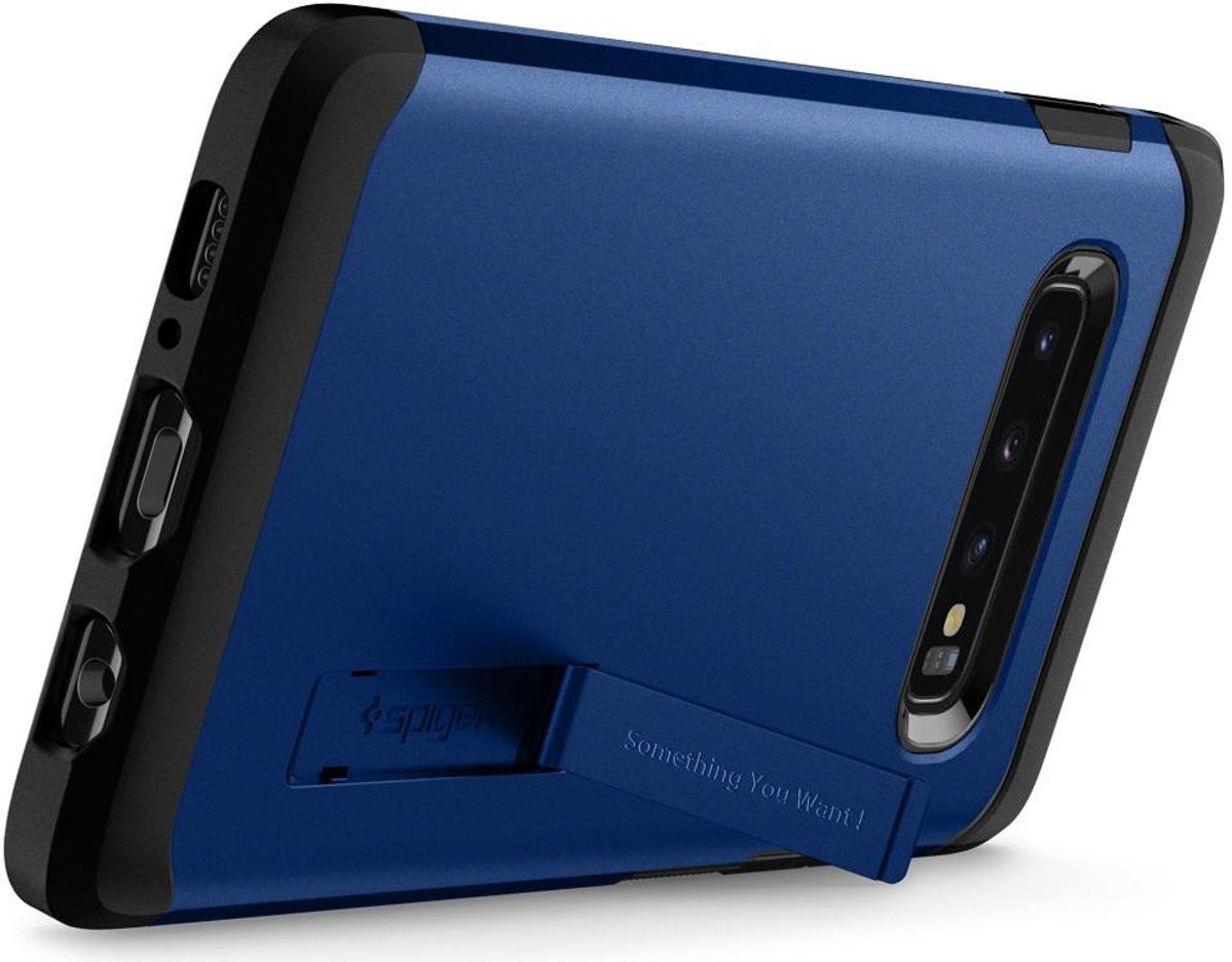 Spigen Tough Armor Samsung Galaxy S10 Plus Hoesje Blauw afbeelding 3
