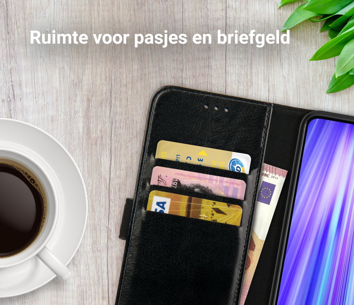 Rosso Element Xiaomi Redmi Note 8 Hoesje Book Cover Zwart afbeelding 8