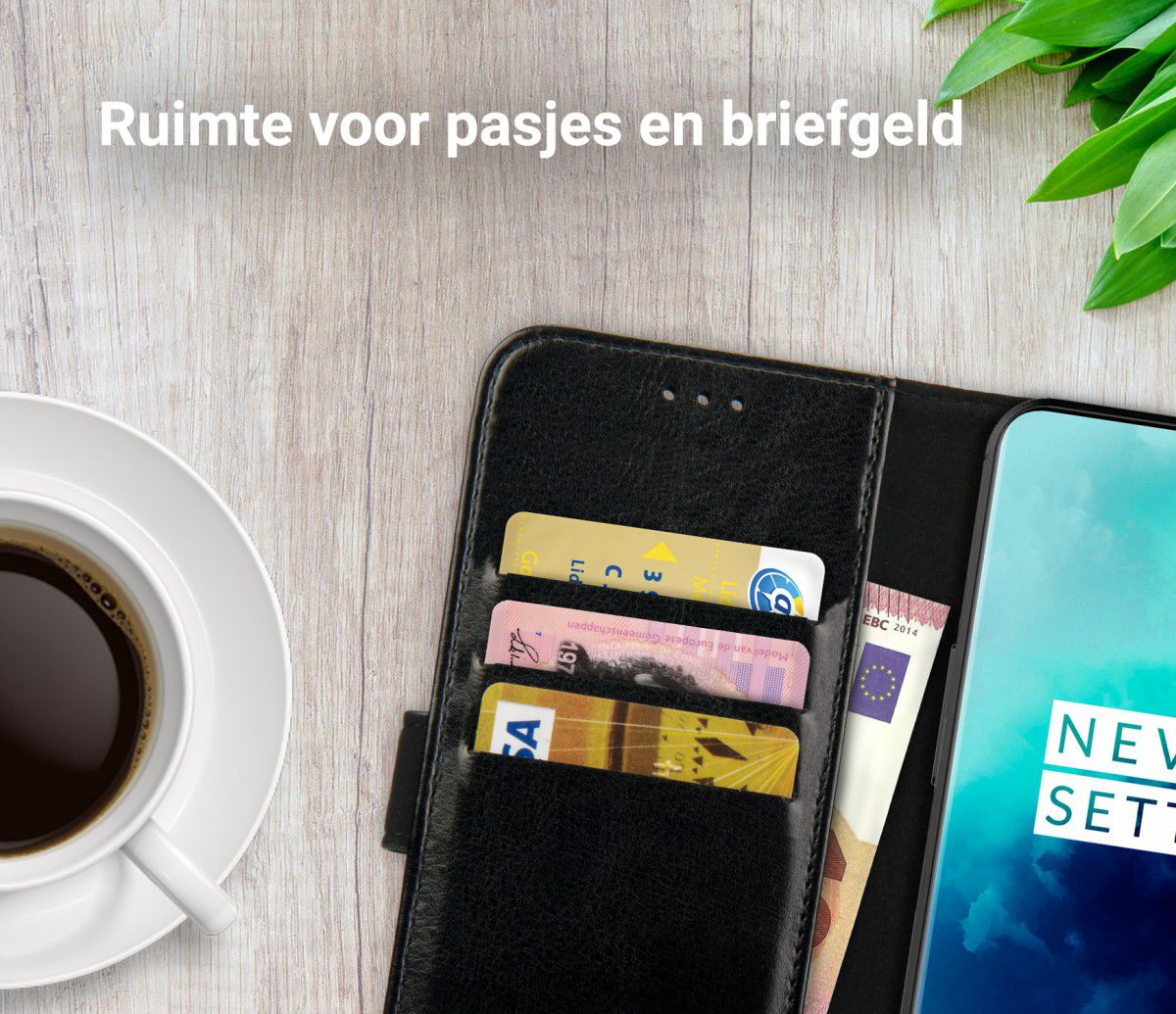 Rosso Element OnePlus 7T Pro Hoesje Book Cover Zwart afbeelding 9