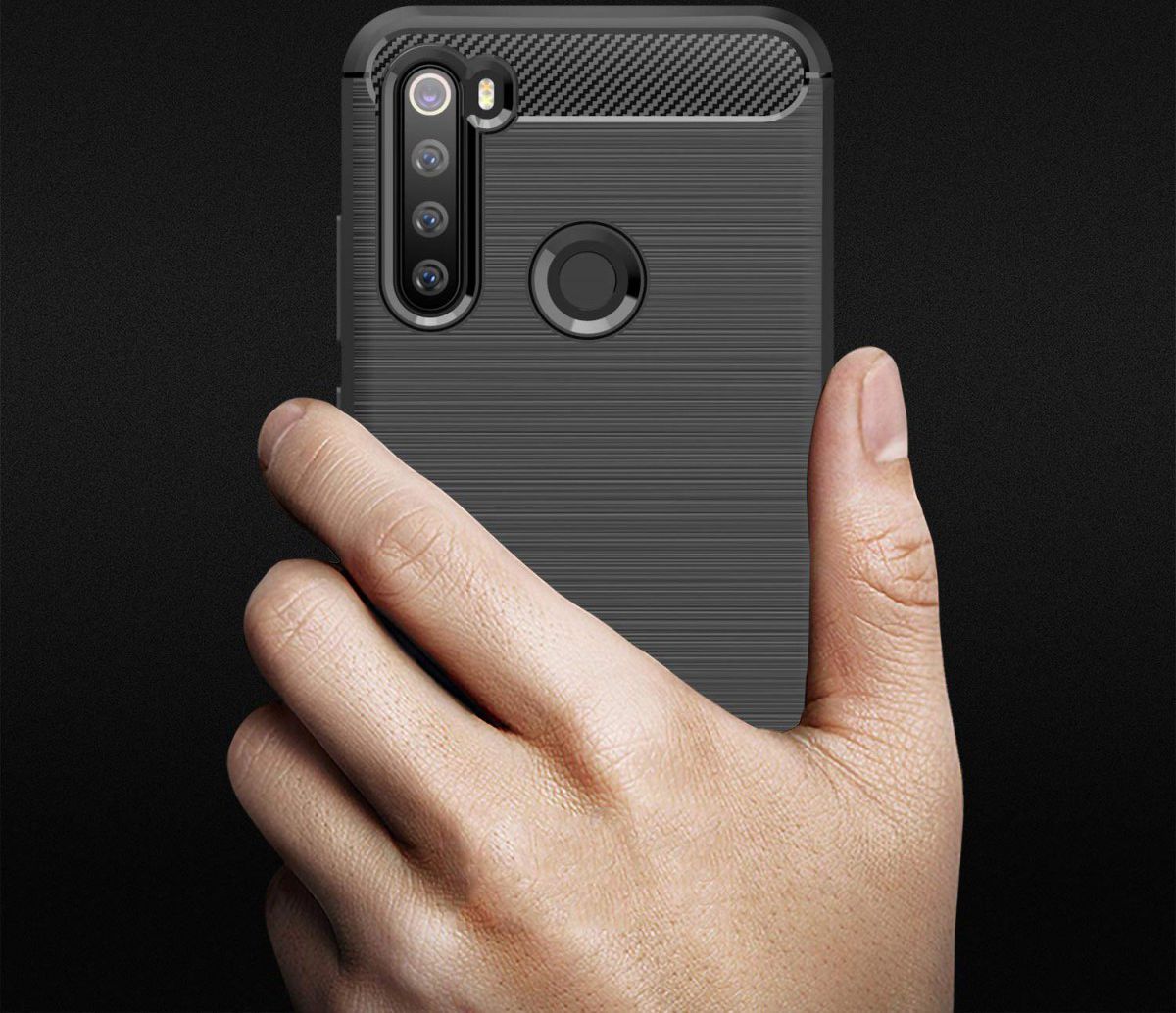Xiaomi Redmi Note 8 Geborsteld TPU Hoesje Zwart afbeelding 5