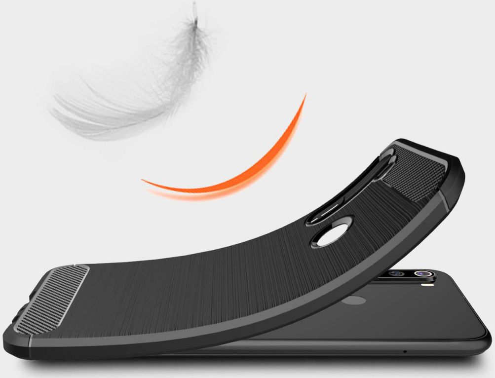 Xiaomi Redmi Note 8 Geborsteld TPU Hoesje Zwart afbeelding 6