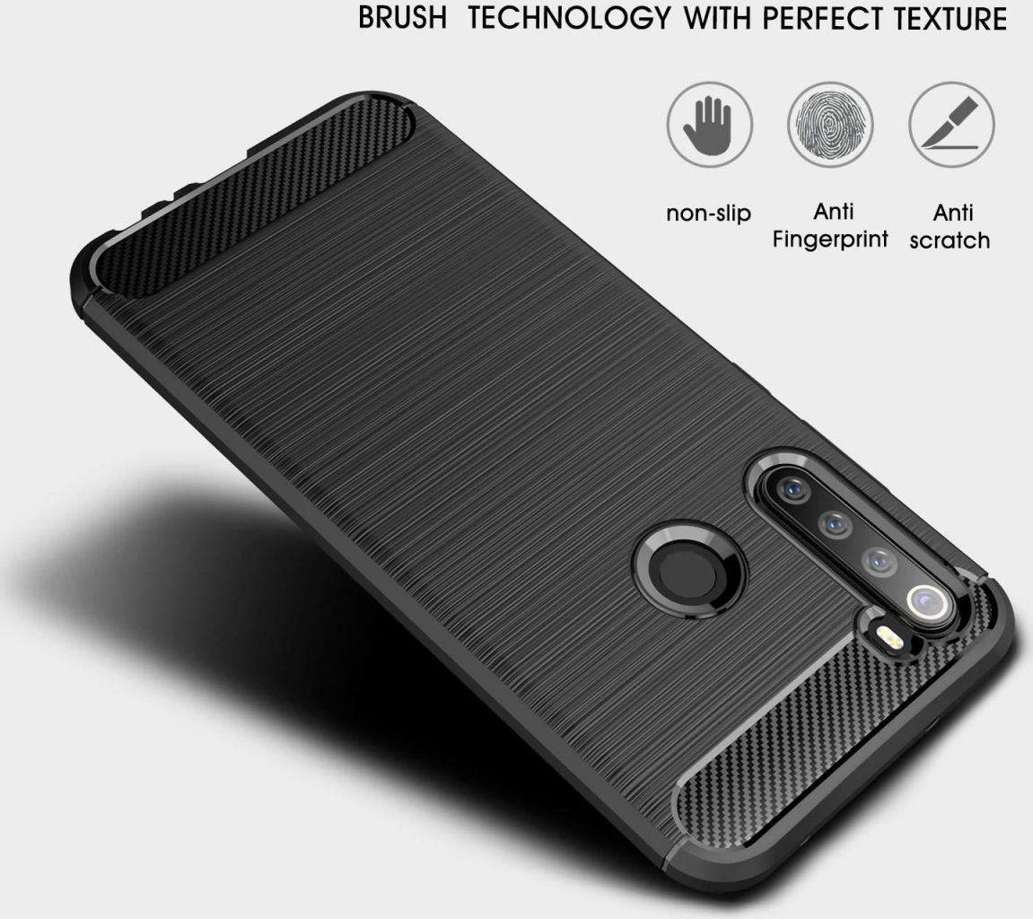 Xiaomi Redmi Note 8 Geborsteld TPU Hoesje Zwart afbeelding 7