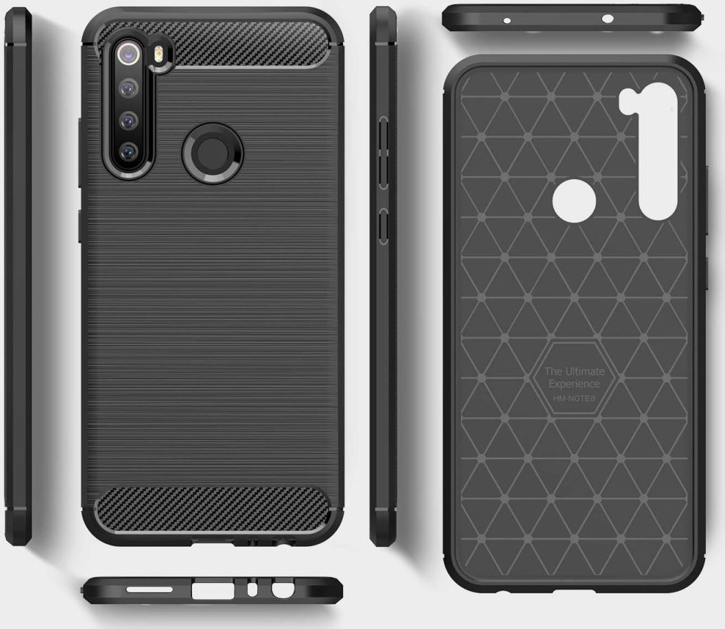Xiaomi Redmi Note 8 Geborsteld TPU Hoesje Zwart afbeelding 9