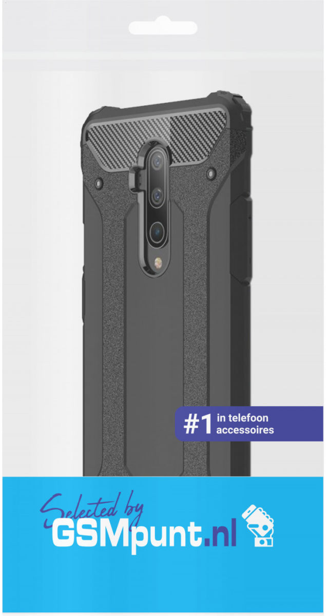 OnePlus 7T Pro Hybride Hoesje Zwart afbeelding 2