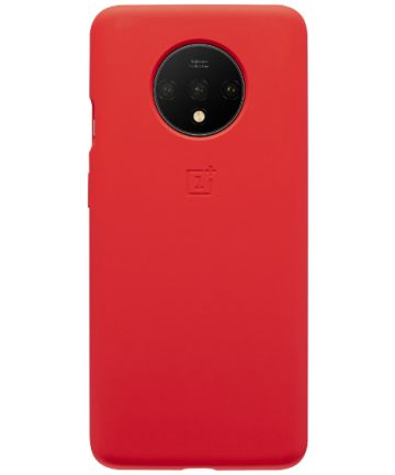 OnePlus 7T Silicone Bumper Case Red Hoesjes