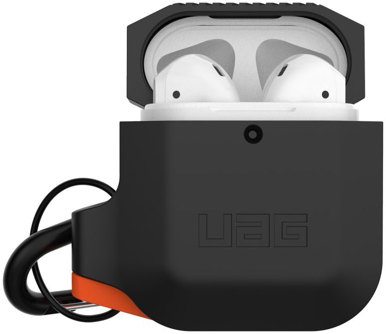 Urban Armor Gear Apple AirPods Hoesje Siliconen Zwart/Oranje afbeelding 1