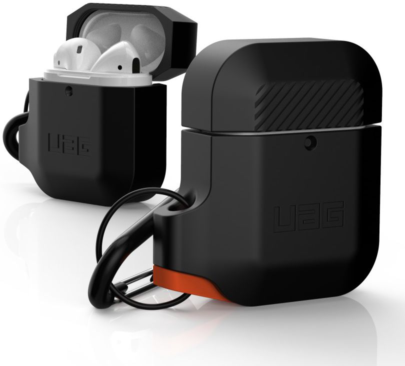 Urban Armor Gear Apple AirPods Hoesje Siliconen Zwart/Oranje afbeelding 12