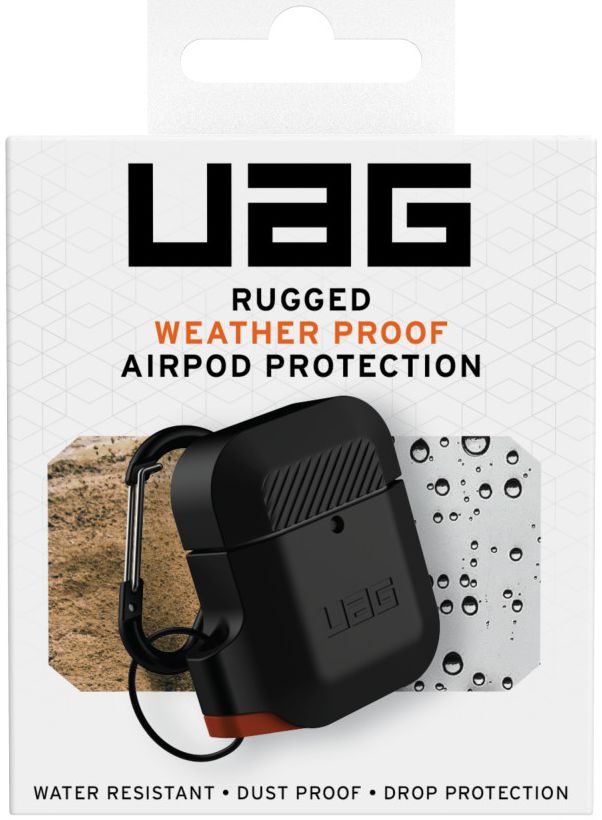 Urban Armor Gear Apple AirPods Hoesje Siliconen Zwart/Oranje afbeelding 17
