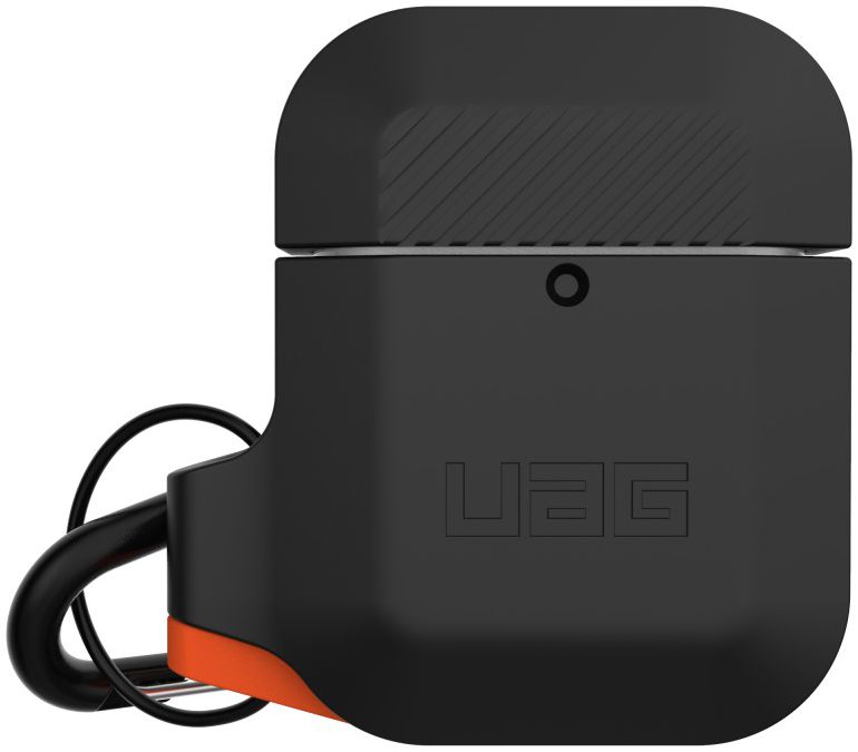 Urban Armor Gear Apple AirPods Hoesje Siliconen Zwart/Oranje afbeelding 2