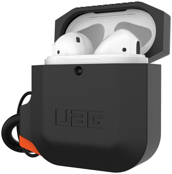 Urban Armor Gear Apple AirPods Hoesje Siliconen Zwart/Oranje afbeelding 3