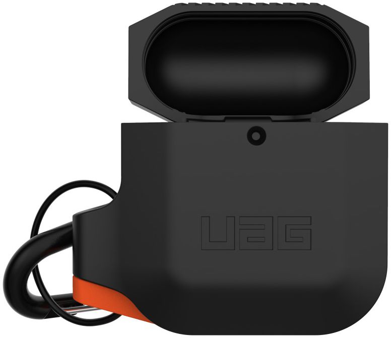 Urban Armor Gear Apple AirPods Hoesje Siliconen Zwart/Oranje afbeelding 5