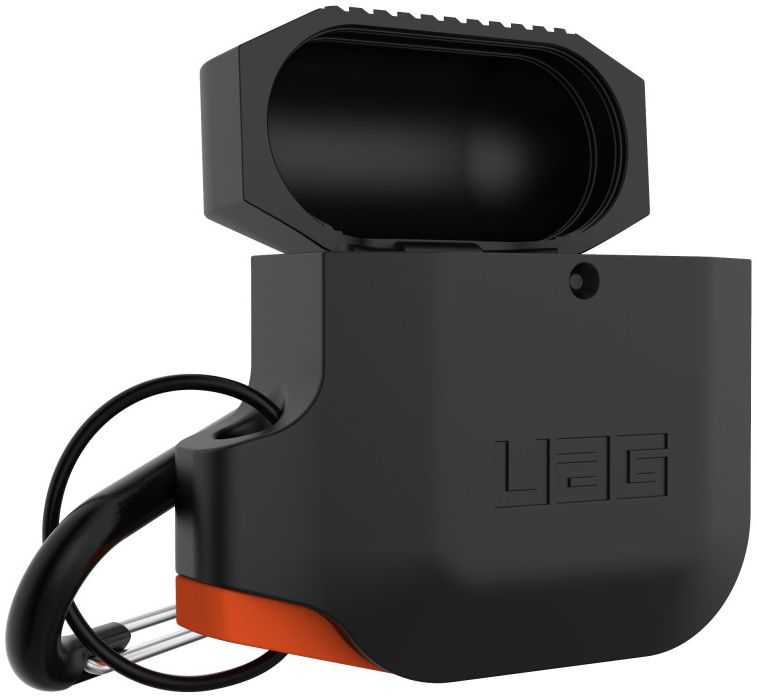 Urban Armor Gear Apple AirPods Hoesje Siliconen Zwart/Oranje afbeelding 7