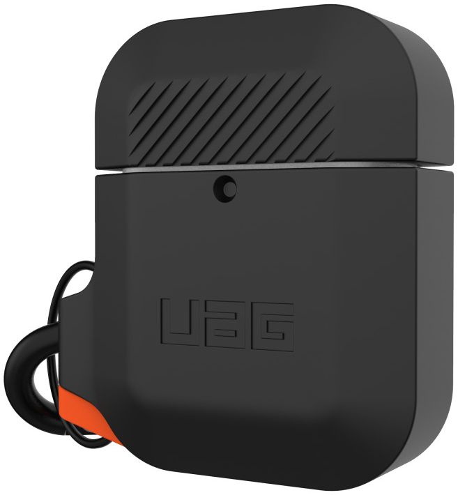 Urban Armor Gear Apple AirPods Hoesje Siliconen Zwart/Oranje afbeelding 8