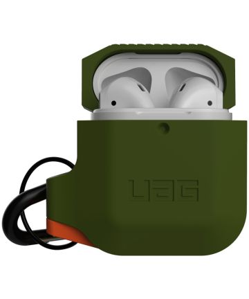 Urban Armor Gear Apple AirPods Hoesje Siliconen Groen/Oranje Hoesjes