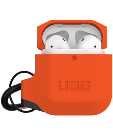 Urban Armor Gear Apple AirPods Hoesje Siliconen Oranje/Zwart Hoesjes
