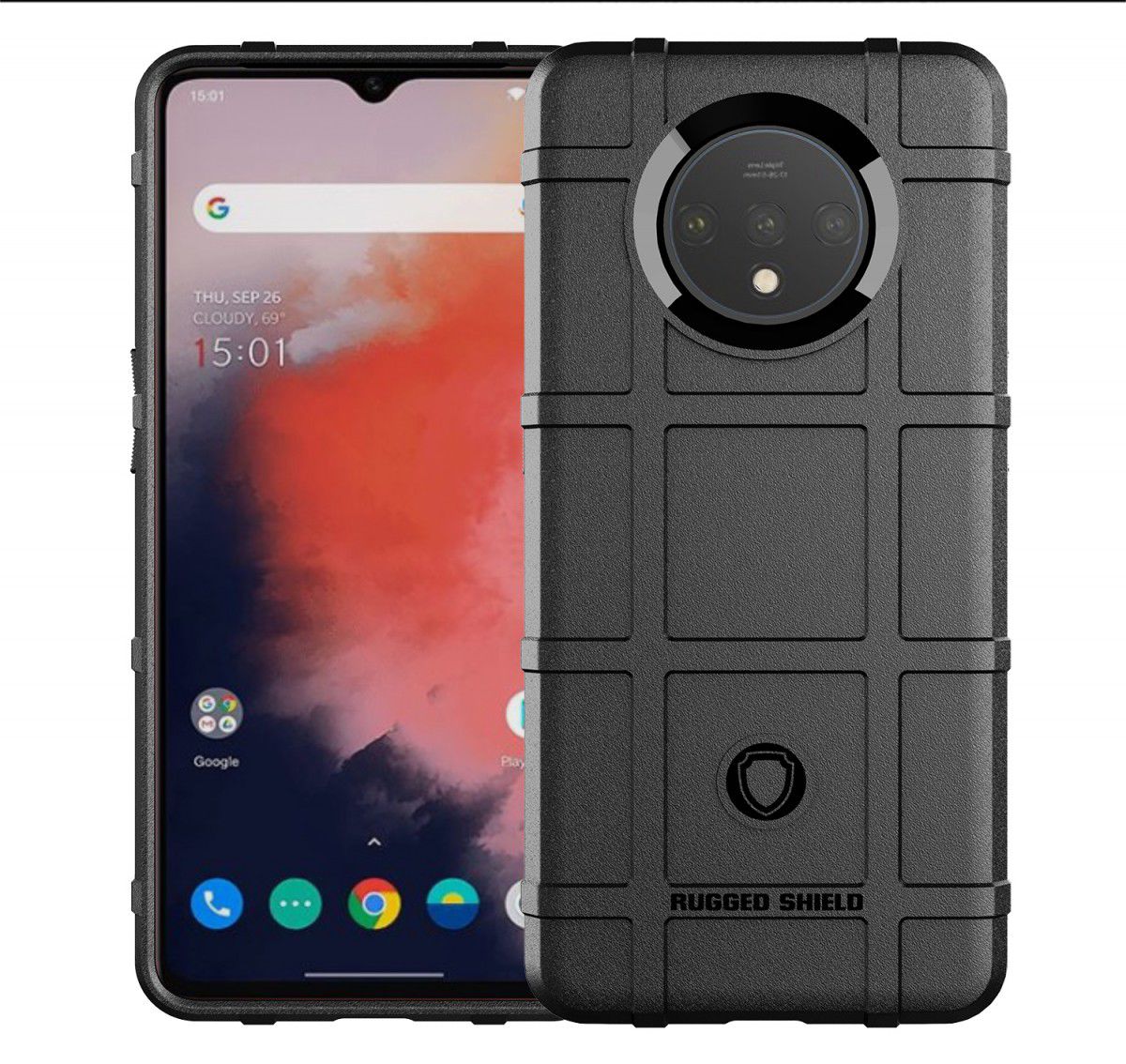 OnePlus 7T Anti-Shock TPU Backcover Blauw afbeelding 10