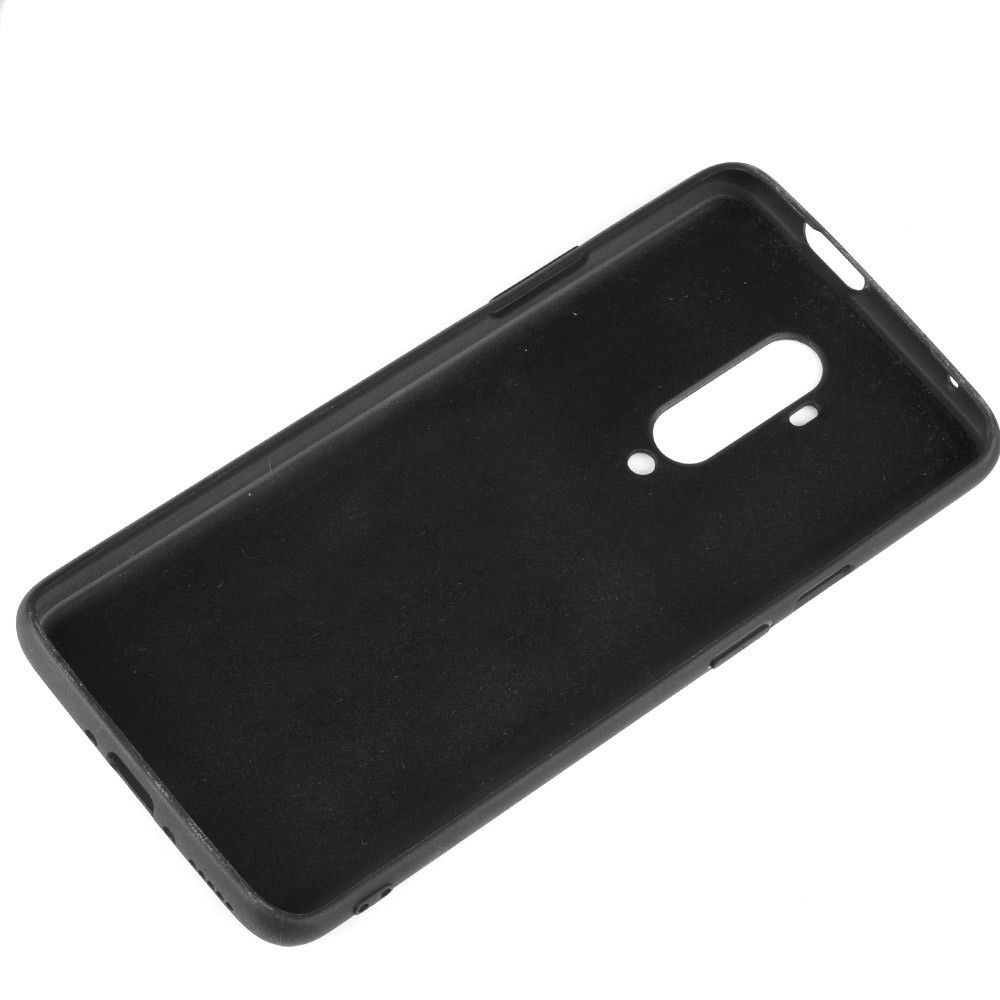OnePlus 7T Pro Back cover met Lederen Coating Blauw afbeelding 4