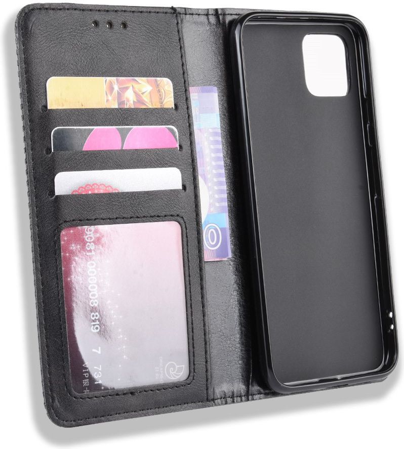 Google Pixel 4 Vintage Portemonnee Hoesje Zwart afbeelding 4