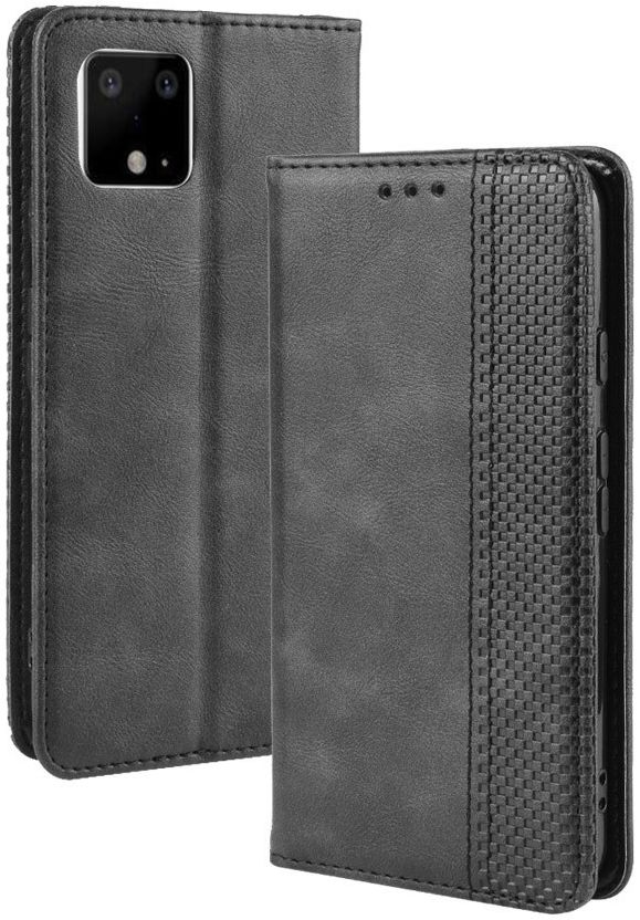 Google Pixel 4 Vintage Portemonnee Hoesje Zwart afbeelding 6