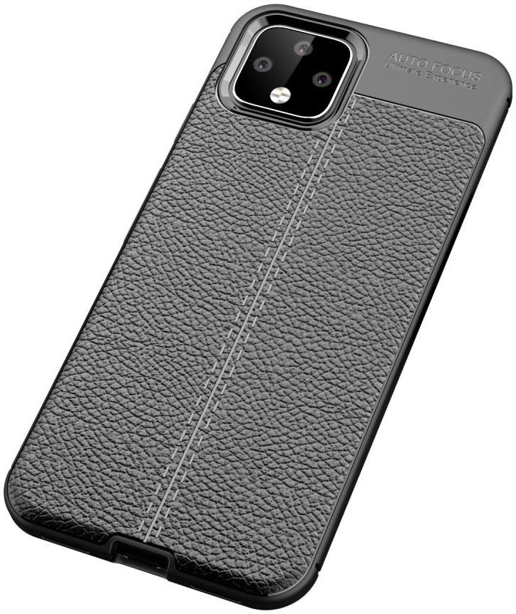 Google Pixel 4 Hoesje met Lederen Coating Zwart afbeelding 12
