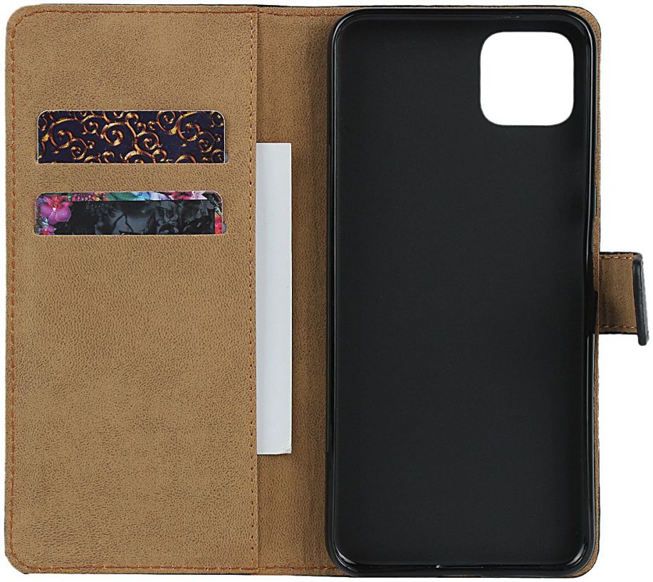 Google Pixel 4 Lederen Portemonnee Hoesje Zwart afbeelding 2
