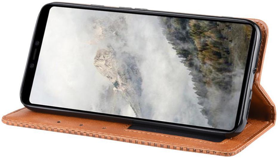 Google Pixel 4 XL Hoesje Retro Wallet Book Case Kunst Leer Bruin afbeelding 3