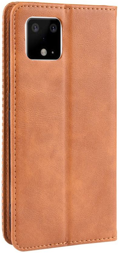 Google Pixel 4 XL Hoesje Retro Wallet Book Case Kunst Leer Bruin afbeelding 7