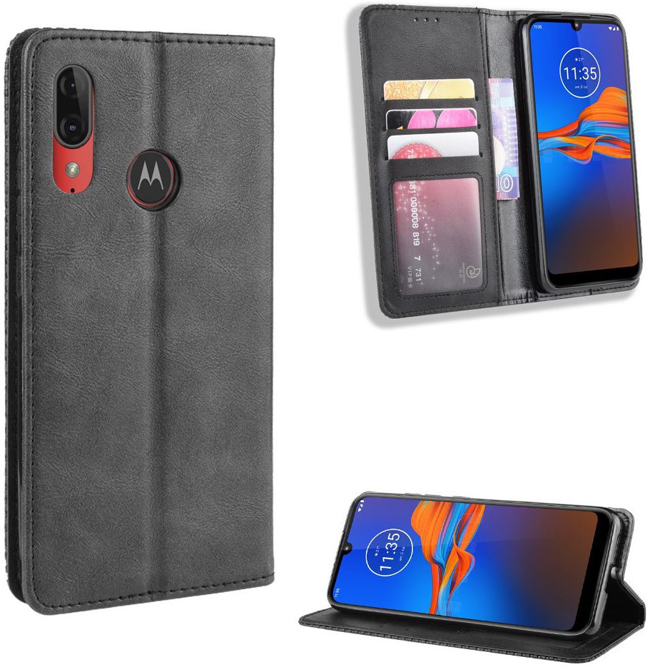 Motorola Moto E6s / E6 Plus Vintage Portemonnee Hoesje Blauw afbeelding 10