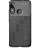 Motorola Moto E6s / E6 Plus Siliconen Carbon Hoesje Zwart