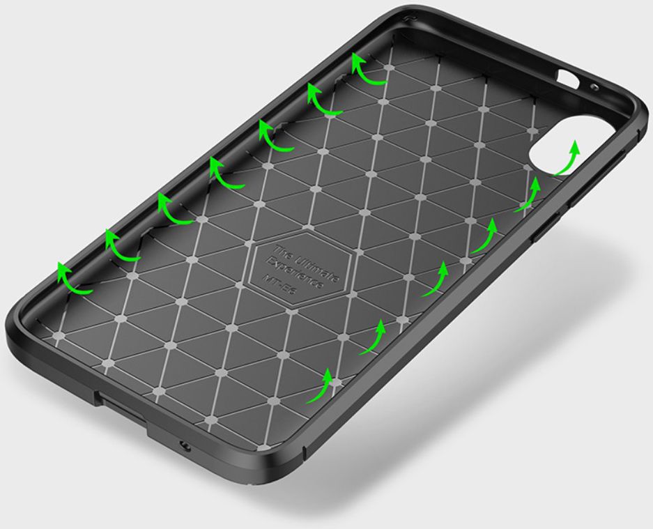 Motorola Moto E6s / E6 Plus Siliconen Carbon Hoesje Zwart afbeelding 19