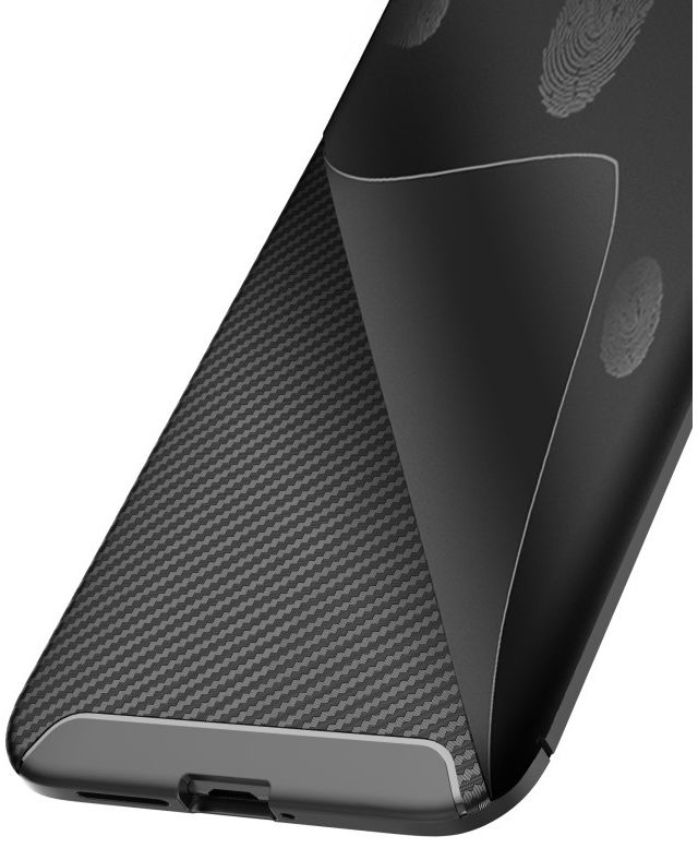 Motorola Moto E6s / E6 Plus Siliconen Carbon Hoesje Zwart afbeelding 6