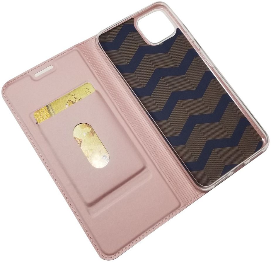 Google Pixel 4 Hoesje met Kaarthouder Roze Goud afbeelding 3